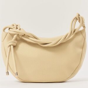 Anthropologie Cream Hobo Bag